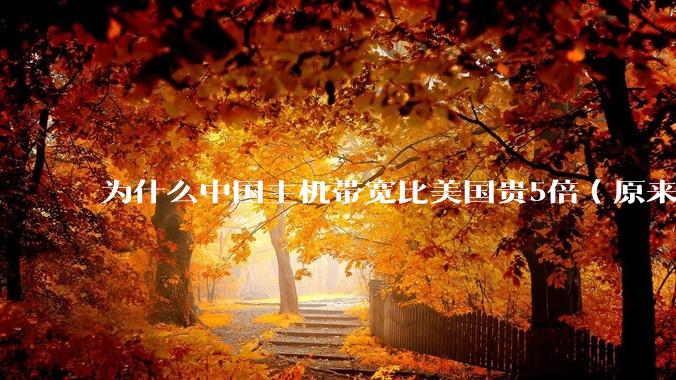 为什么中国主机带宽比美国贵5倍（原来错误的10000倍），比如阿里云？